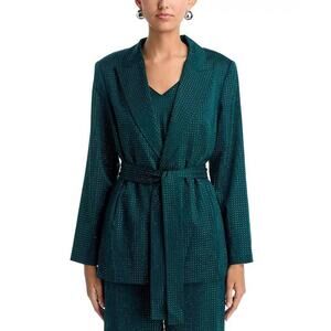 Emanuel Ungaro Willow Crystal Embellished Jacket in Pine M